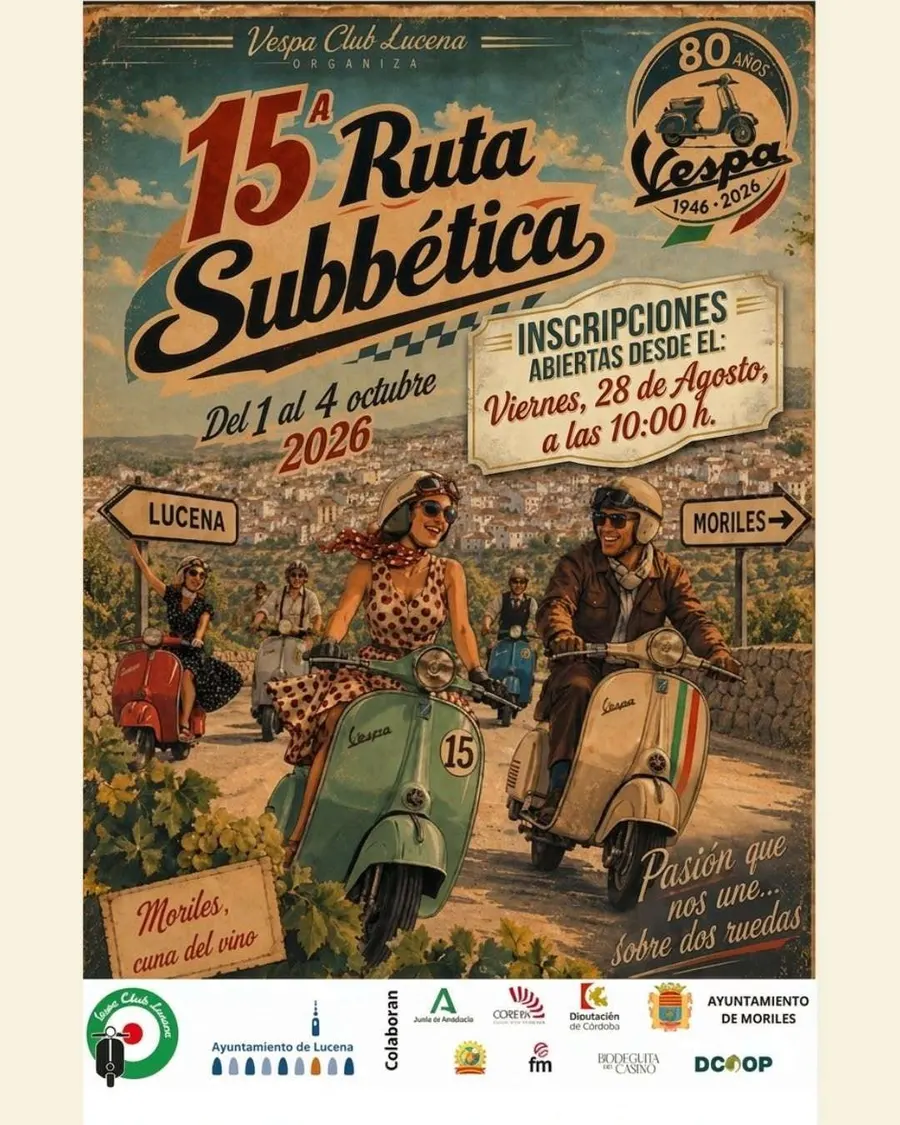 15ª Ruta Subbética en Vespa