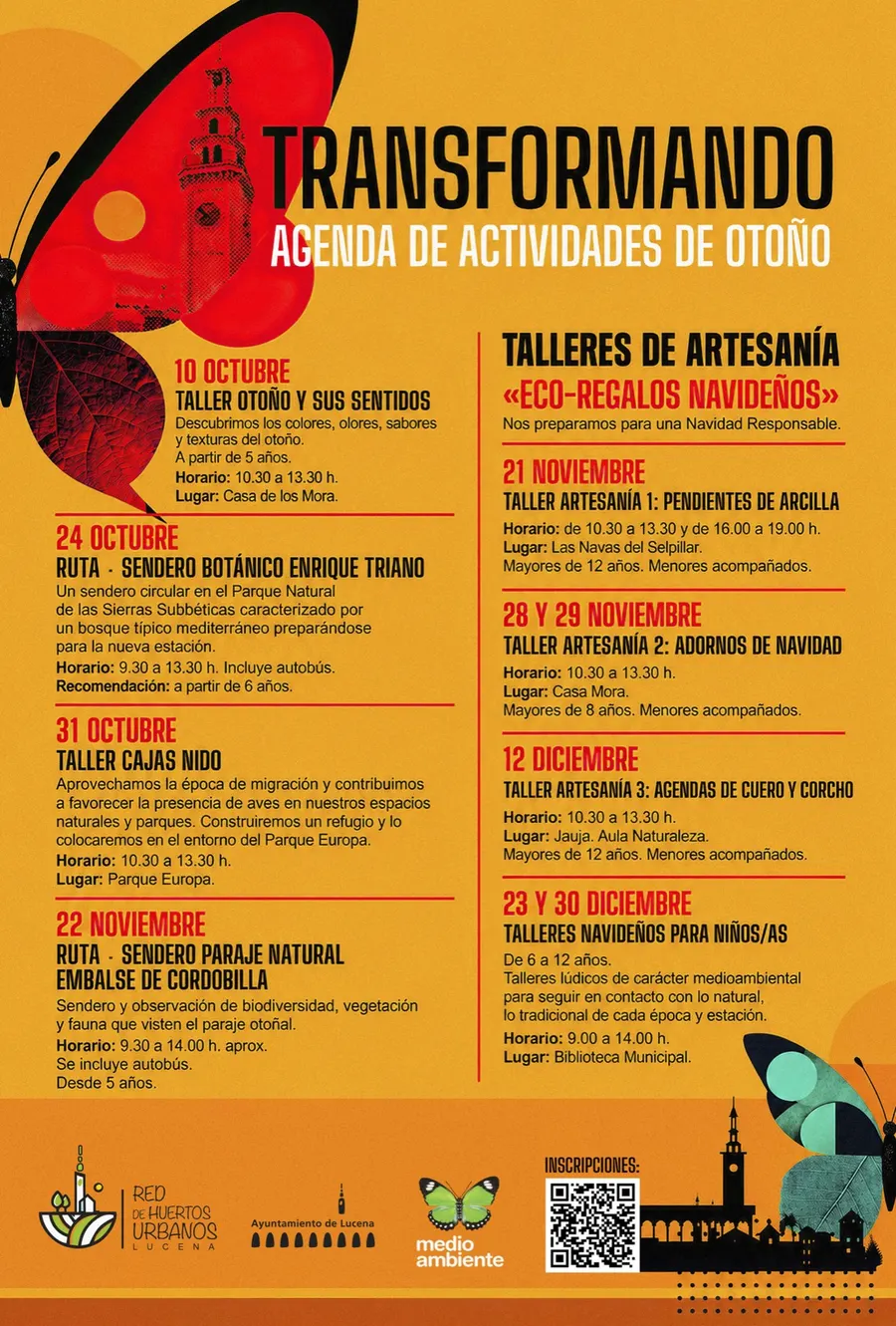 Actividades ambientales de otoño en Lucena