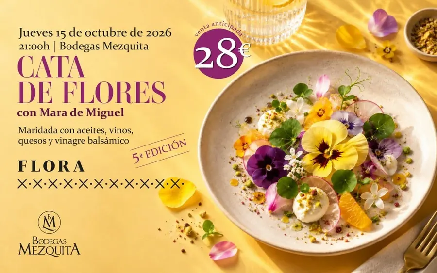 Cata de Flores Maridadas en Bodegas Mezquita