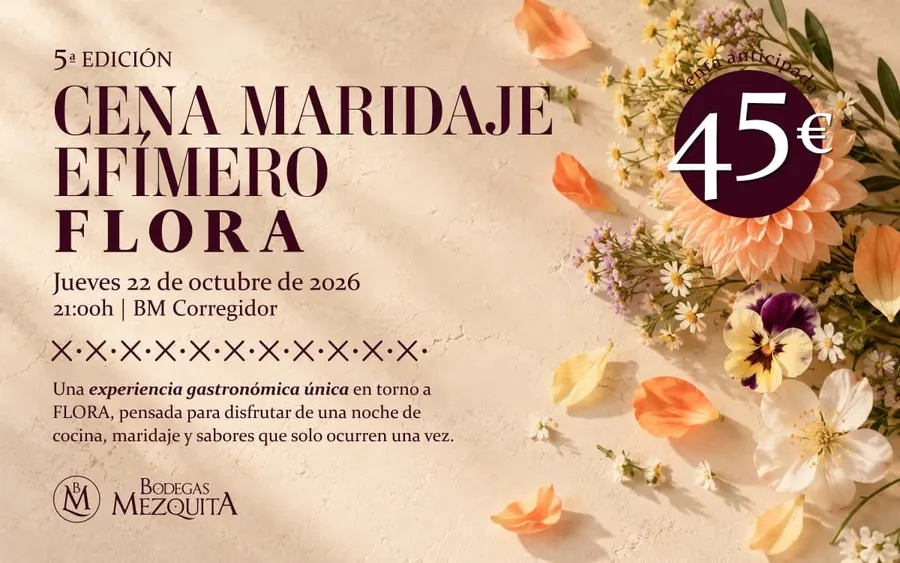 Cena maridaje «Efímero» en Bodegas Mezquita