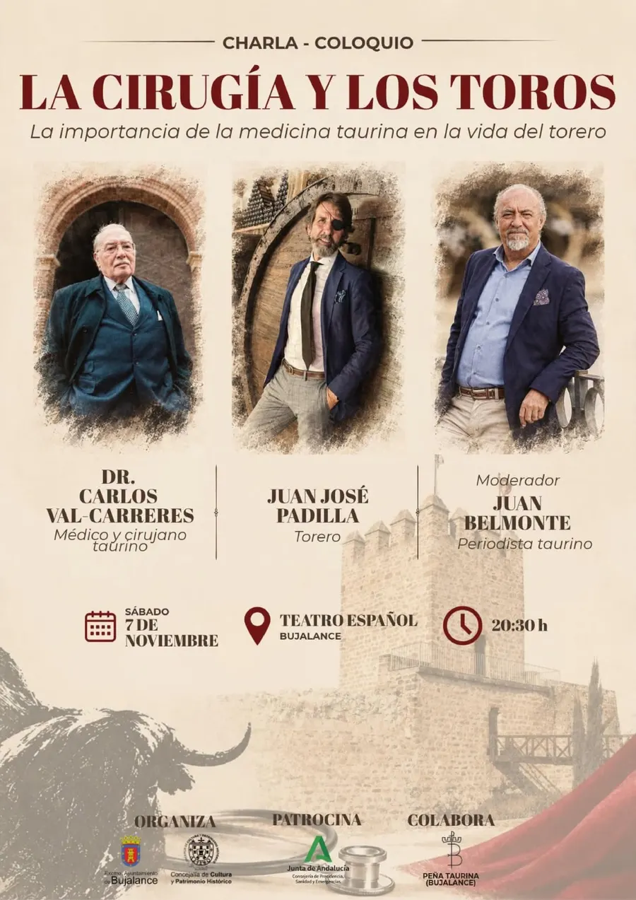 «La cirugía y los toros», charla con Juan José Padilla en Bujalance