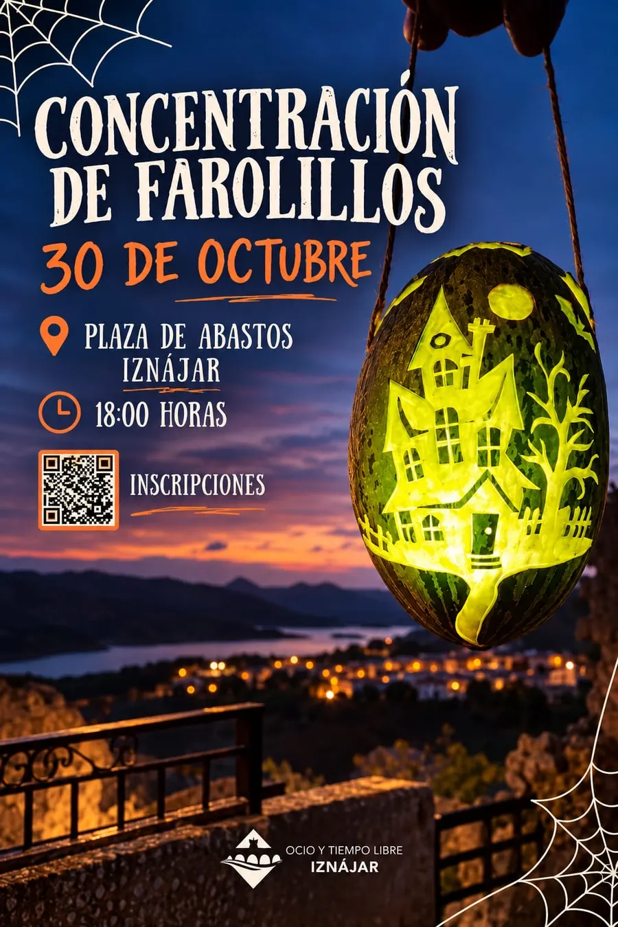 Concentración de farolillos de melón en Iznájar