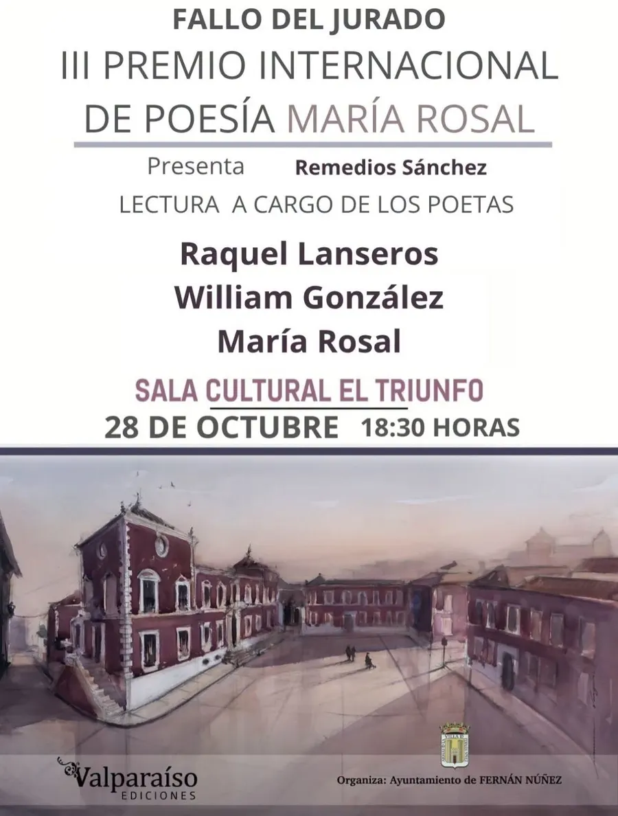 Announcement of the III María Rosal International Poetry Prize