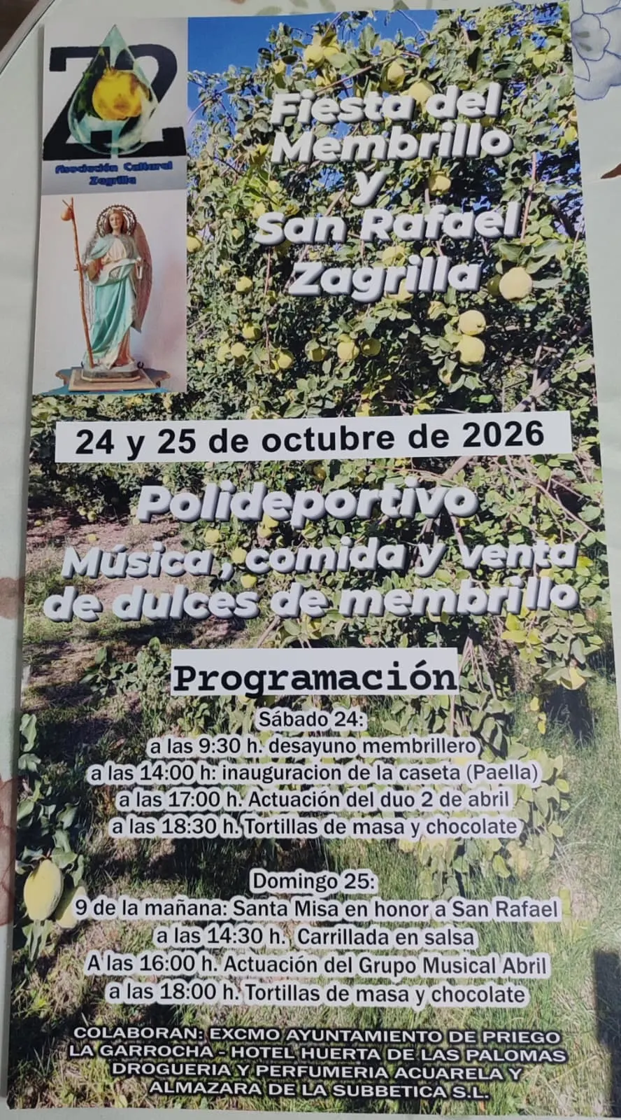 Fiesta del Membrillo y San Rafael 2026 en Zagrilla