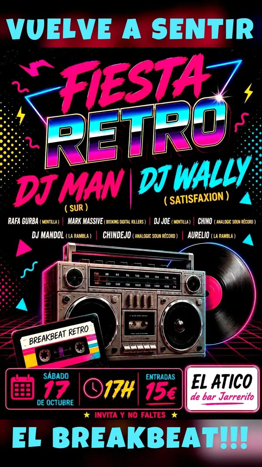 Fiesta Retro: breakbeat solo en vinilo con DJ Man y DJ Wally