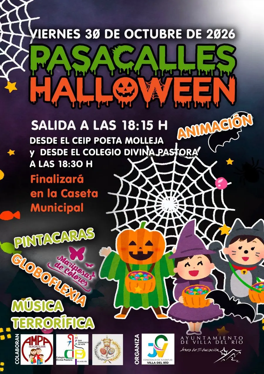 Pasacalles y Fiesta de Halloween en Villa del Río