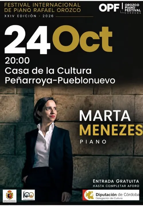 Marta Menezes, piano, en Peñarroya-Pueblonuevo