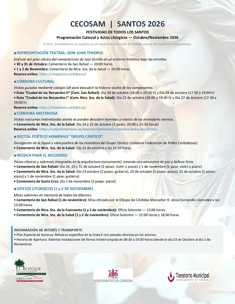 Música para el recuerdo en los cementerios de Córdoba