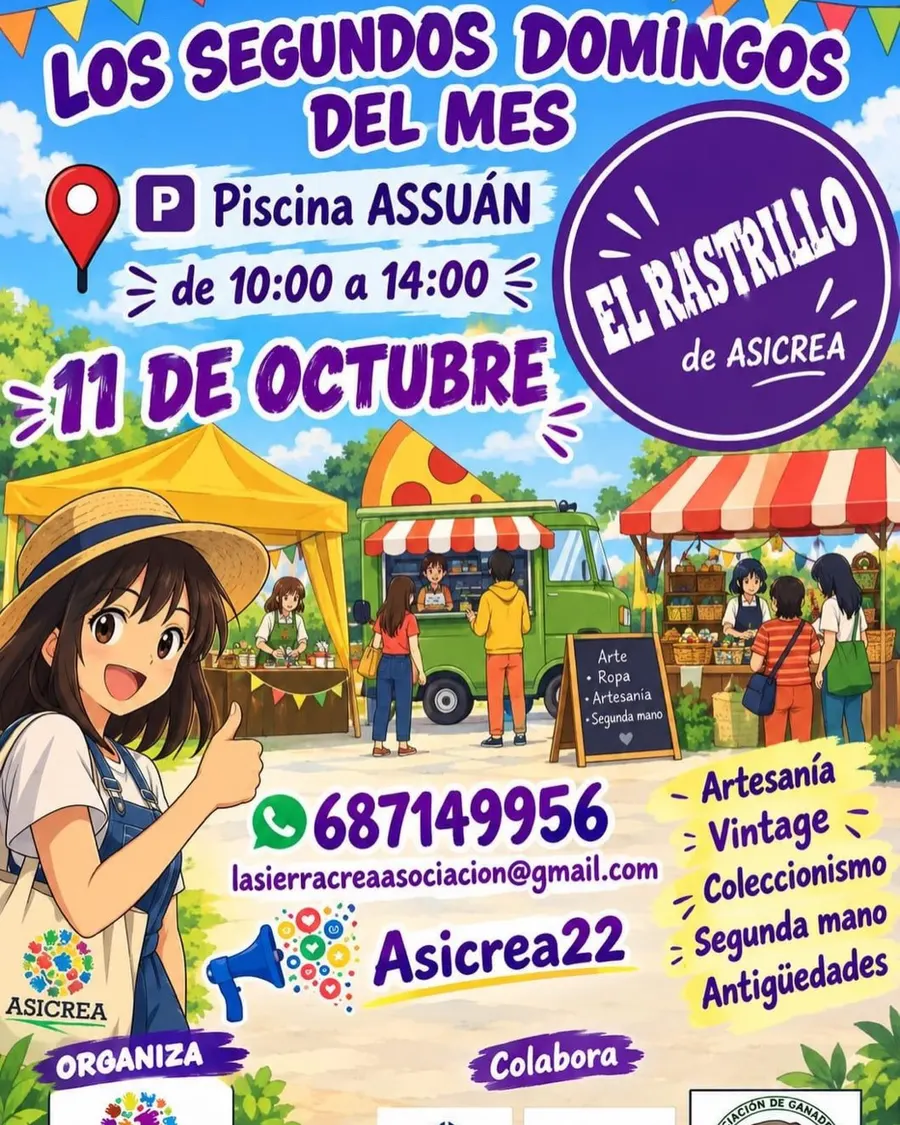 El Rastrillo de ASICREA, mercadillo de artesanía y segunda mano
