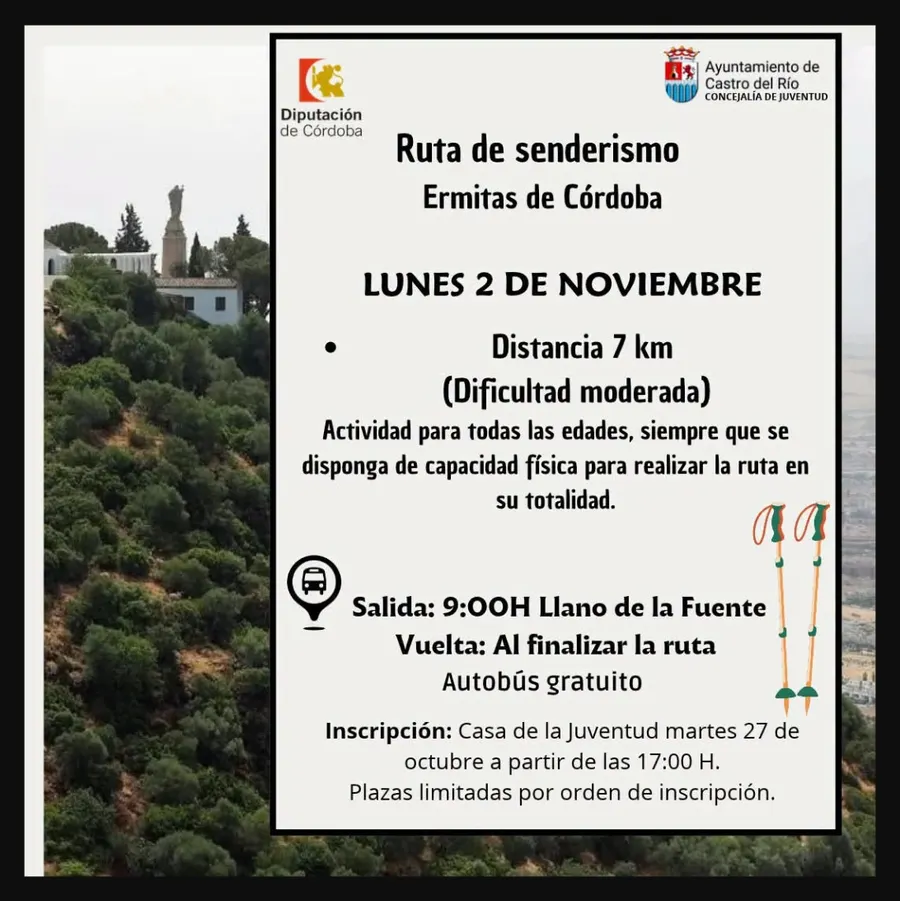 Ruta de senderismo a las Ermitas de Córdoba desde Castro del Río