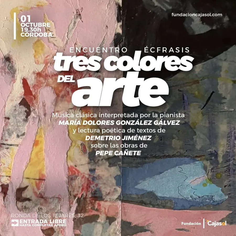Tres colores del arte: piano y poesía ante la obra de Pepe Cañete