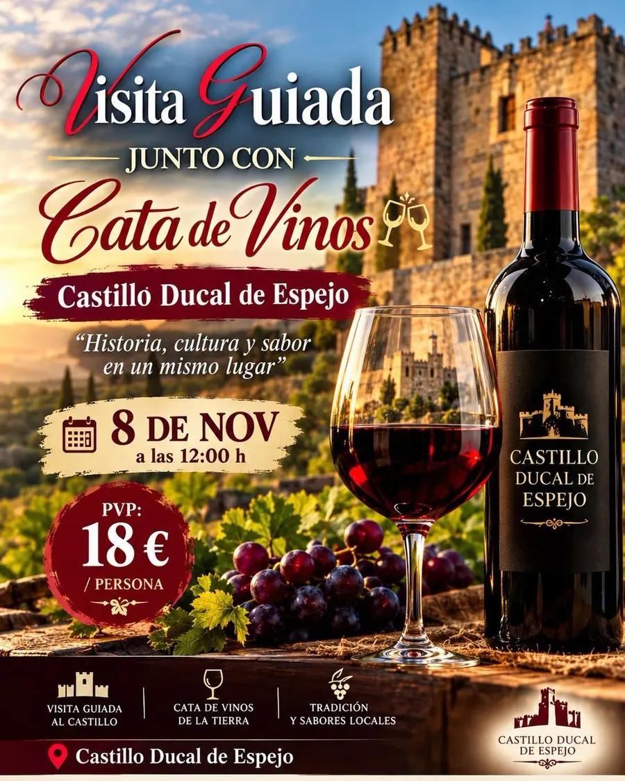 Visita guiada y cata de vinos en el Castillo Ducal de Espejo