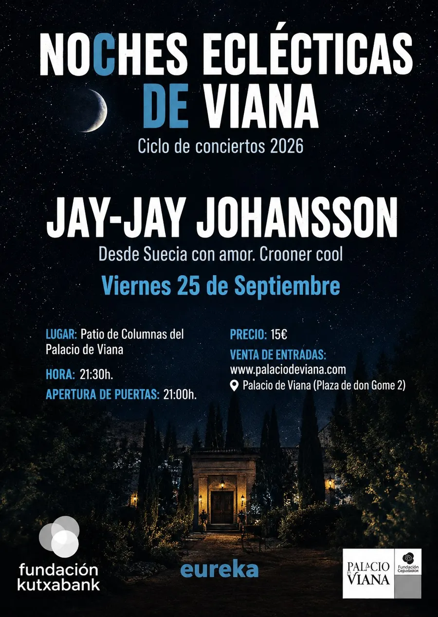 Cartel de Jay-Jay Johanson en el Palacio de Viana