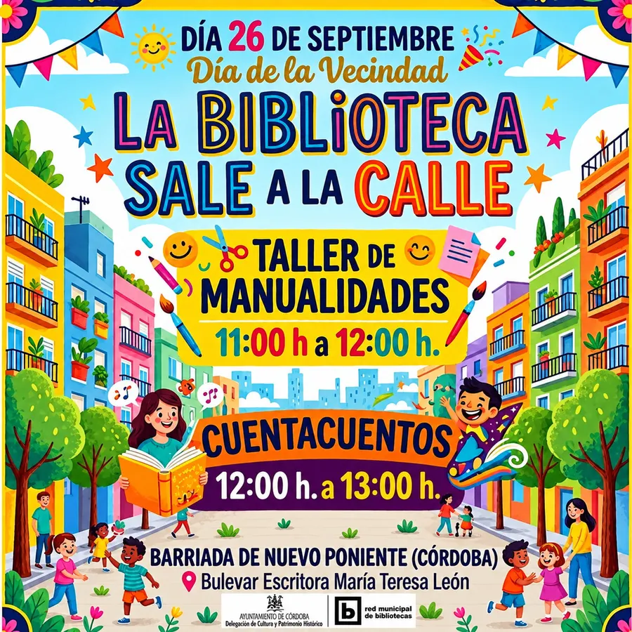 Cartel de La biblioteca sale a la calle