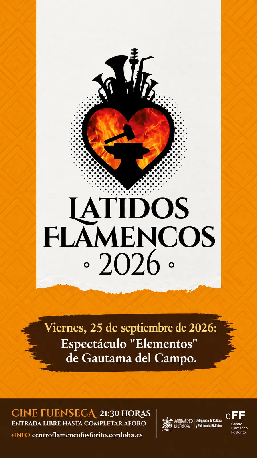 Cartel de Latidos Flamencos: «Elementos», de Gautama del Campo