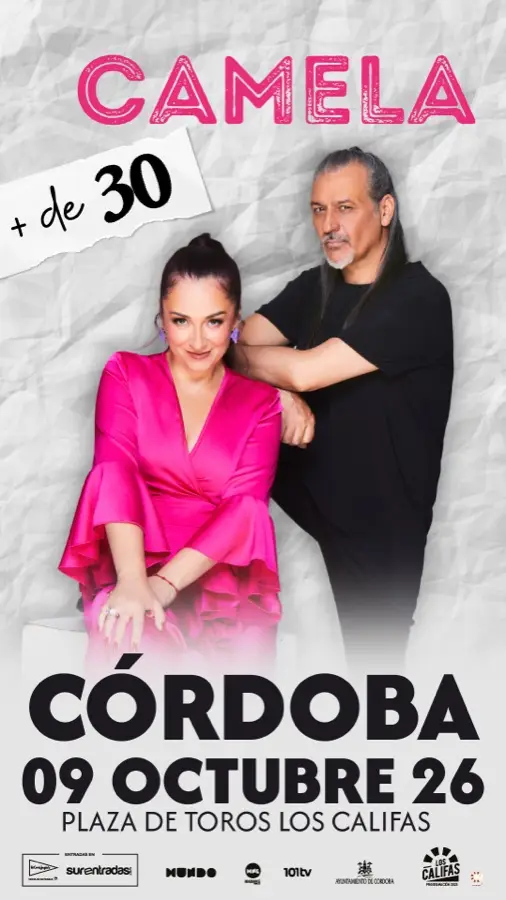 Cartel de Camela: +de 30 Tour
