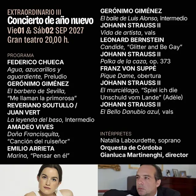Cartel de Concierto de Año Nuevo